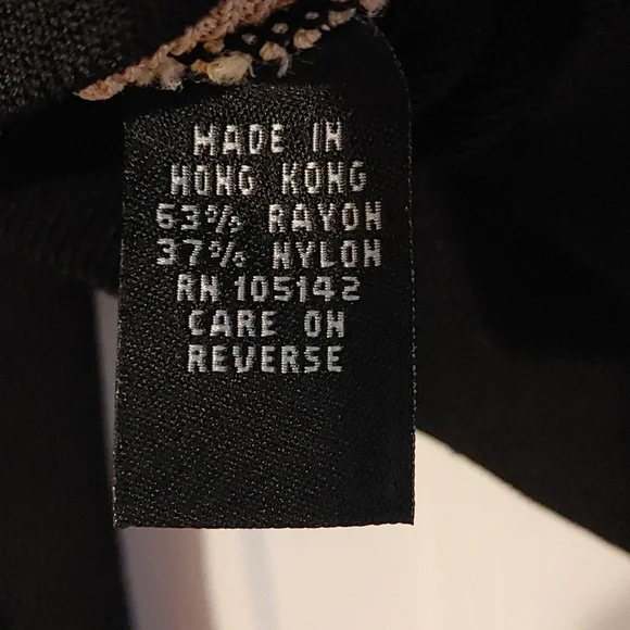 Retro Black and Tan Cowl Neck Sweater Women's Medium (runs Small) Bodycon Y2K - Picture 6 of 6